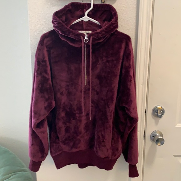 ❌SOLD❌Express Oversized Velour Hoodie - Picture 1 of 4